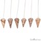Gemstone Dowsing Pendulum Pendant, 44x16mm Silver Plated Handmade Pendant with Chain, GemMartUSA (14007)